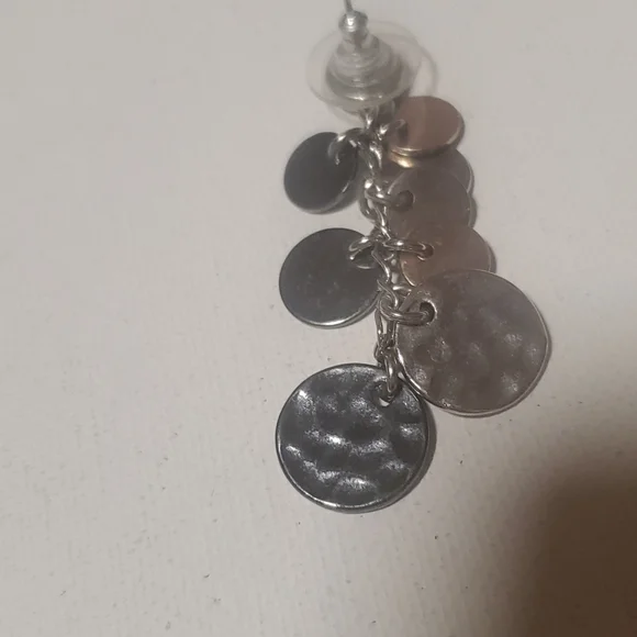 Silver post dangle earrings - Picture 4 of 4